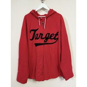 Target Branded Promotional Zip Up Red Employee Only Hoodie XXXL 3XL - Rare